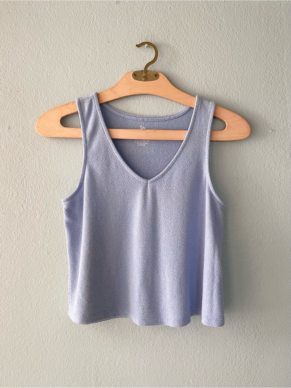 🌻5/$15🌻 SO | Light Blue Knitted V-Neck Tank Top
